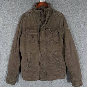 Abercrombie & Fitch Sawtooth Flannel Lined Military Field Jacket - Men's Size M